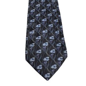 Authentic Men's Ermenegildo Zegna 100% silk dress tie floral-patterned
